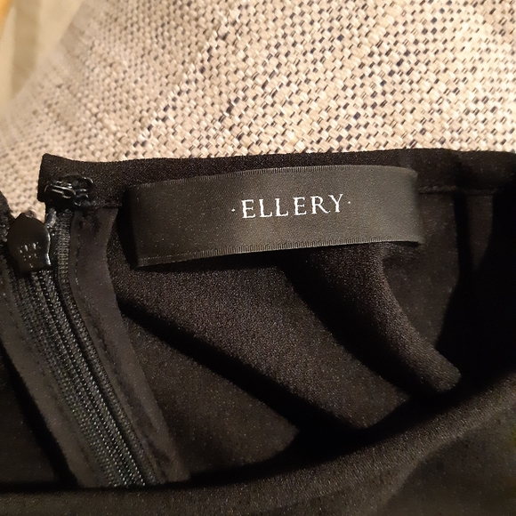 Ellery Emmeline Frill Sleeve Top - Black Size 6 - Picture 3 of 3